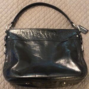 Black patent leather purse by Coach